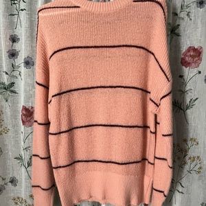 Pink striped sweater